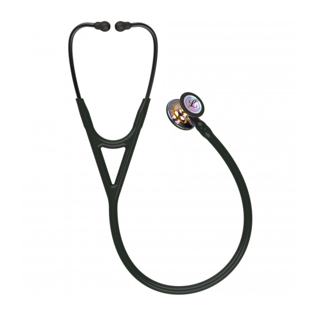 Stetoscop 3M Littmann Cardiology IV Negru capsula curcubeu reflexie oglinda 6240 privire de ansamblu