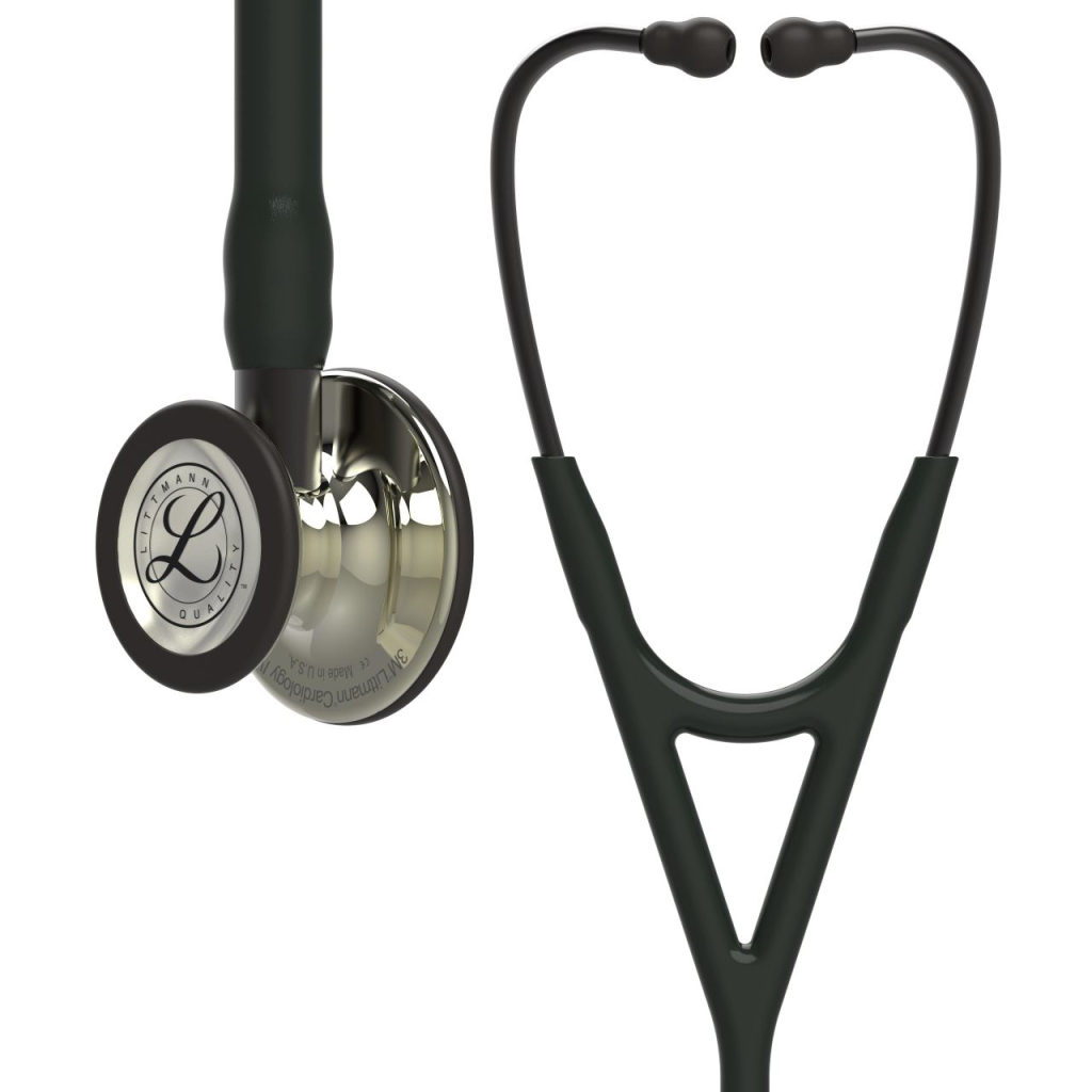 Stetoscop Littmann Cardiology IV Negru, capsula sampanie 6179