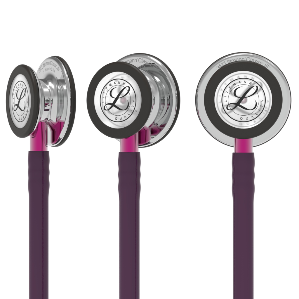 Stetoscop 3M Littmann Classic III Plum cu capsula oglinda 5960 - capsula vedere tridimensionala